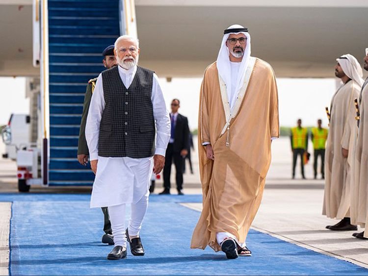 Indian Prime Minister Modi Arrives on an Official Visit to UAE