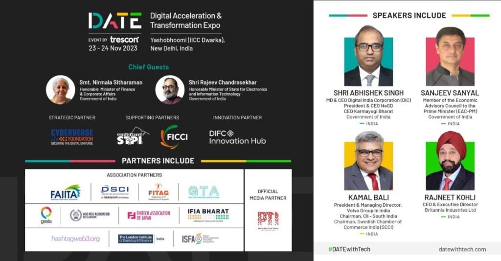 Explore Trescon's Digital Acceleration & Transformation Expo (DATE) 2023, featuring Hon'ble Minister Rajeev Chandrashekhar and visionary insights.