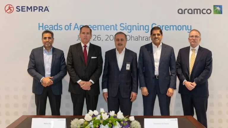 Saudi Aramco Signs 20-Year LNG Deal with Sempra